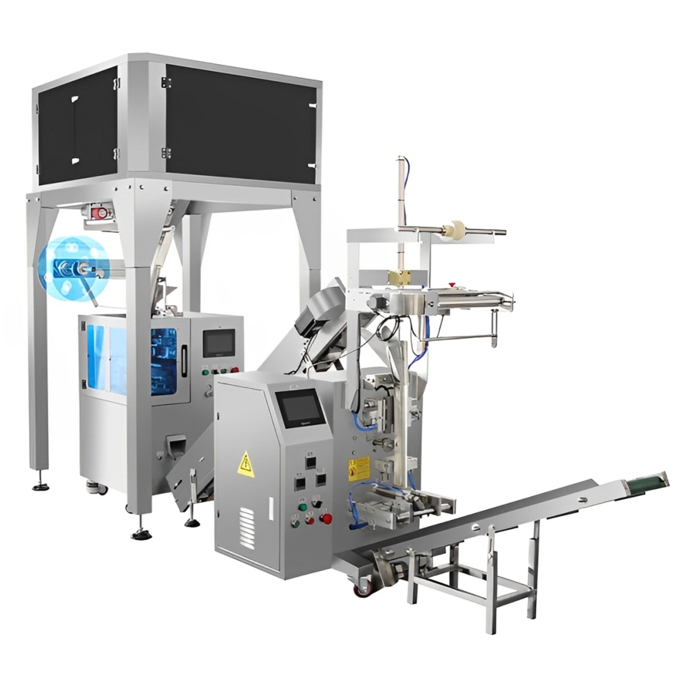 SCAYL 8-Bowl Pyramid Tea Bagging Machine + Outer Packaging Machine