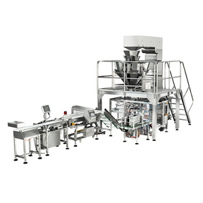 Industrial packaging machine on a white background