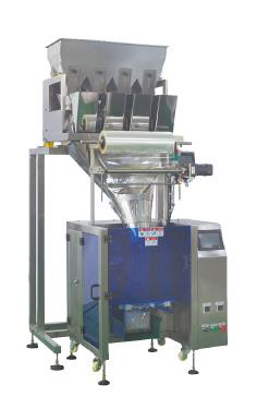 A high-speed automated packaging system that forms, fills, and seals bags directly from a roll of film, typically used in food, pharmaceuticals, and industrial product industries.