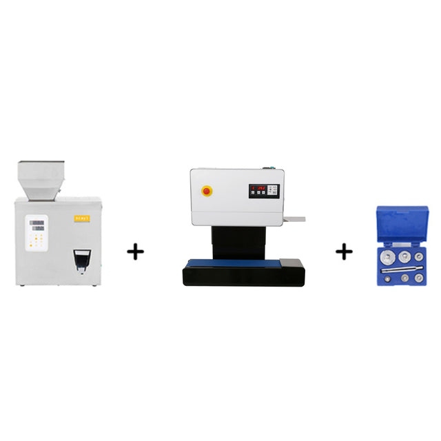 Three pieces of equipment on a white background